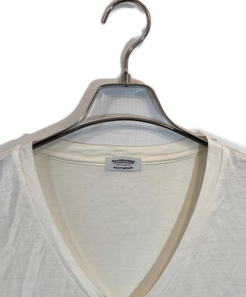 MAATEE&SONS（マーティーアンドサンズ）MAATEE&SONS (マーティーアンドサンズ) VネックシルクＴシャツ アイボリー サイズ:SIZE 3の古着・服飾アイテム