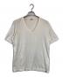 MAATEE&SONS（マーティーアンドサンズ）の古着「VネックシルクＴシャツ」｜アイボリー