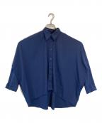 MM6 Maison Margielaエムエムシックスメゾンマルジェラ）の古着「長袖ブラウス」｜ネイビー