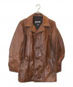 Schottショット）の古着「レザーコート」｜ブラウン