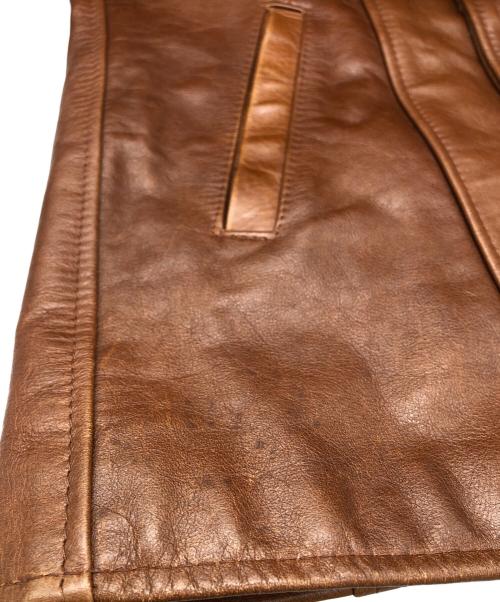 Schott（ショット）shott (ショット) レザーコート ブラウン サイズ:Sの古着・服飾アイテム