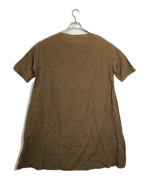 apuntob（アプントビー）apuntob (アプントビー) チェックワンピース ブラウン サイズ:SIZE 1の古着・服飾アイテム