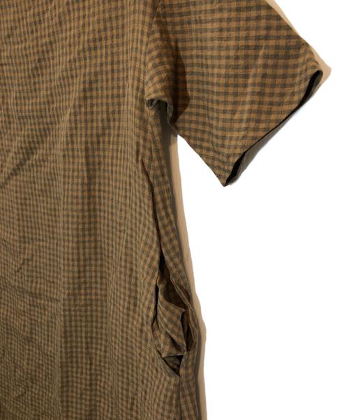 apuntob（アプントビー）apuntob (アプントビー) チェックワンピース ブラウン サイズ:SIZE 1の古着・服飾アイテム