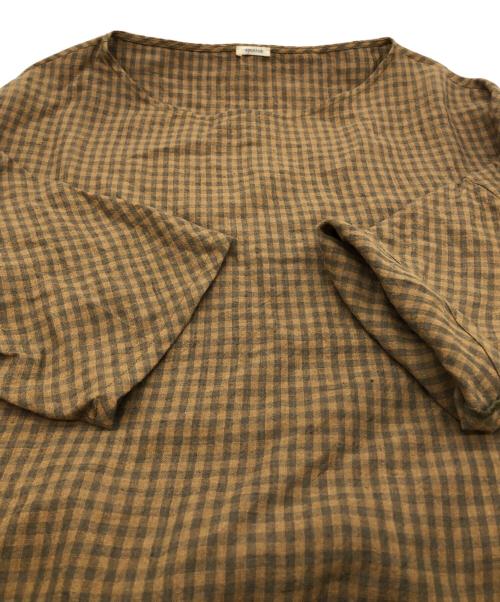 apuntob（アプントビー）apuntob (アプントビー) チェックワンピース ブラウン サイズ:SIZE 1の古着・服飾アイテム