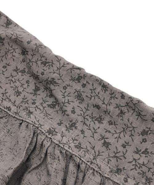 Vlas Blomme（ヴラスブラム）Vlas Blomme (ヴラスブラム) 花柄リネンワンピース ブラウン サイズ:Fの古着・服飾アイテム