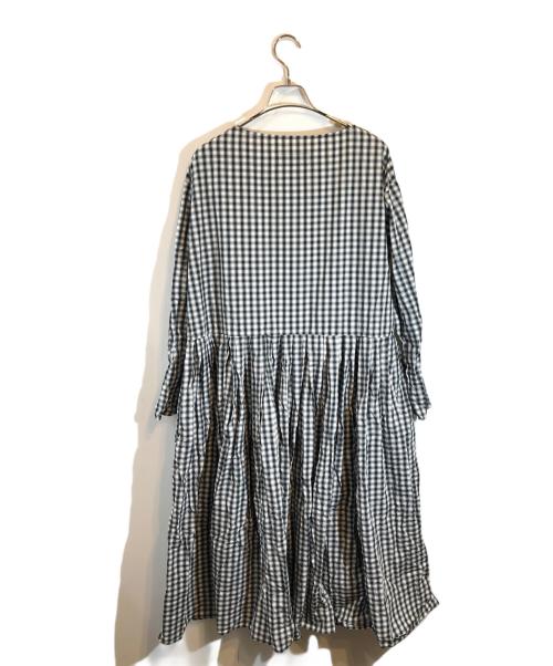 MANUELLE GUIBAL（マニュエルギバル）manuelle guibal (マニュエルギバル) キリカエプリーツワンピース ホワイト×ブラック サイズ:2の古着・服飾アイテム