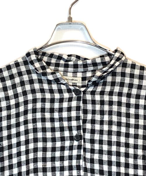 jujudhau（ズーズーダウ）jujudhau (ズーズーダウ) チェックワンピース ブラック×ホワイト サイズ:表記なしの古着・服飾アイテム