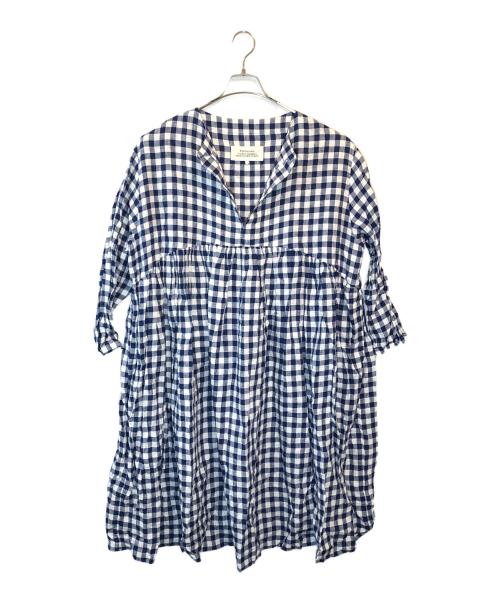 Veritecoeur（ヴェリテクール）Veritecoeur (ヴェリテクール) チェックワンピース ブルー サイズ:Fの古着・服飾アイテム
