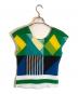 me ISSEY MIYAKE (ミーイッセイ ミヤケ) ノースリーブプリーツカットソー グリーン サイズ:表記なし：7000円