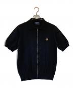 FRED PERRYフレッドペリー）の古着「ジップポロシャツ」｜ブラック