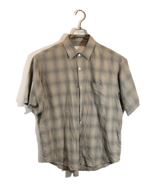 ssstein（シュタイン）ssstein (シュタイン) C/R Check Oversized S/S Shirt カーキ サイズ:Sの古着・服飾アイテム