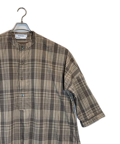 Veritecoeur（ヴェリテクール）Veritecoeur (ヴェリテクール) ヘンリーネックワンピース ブラウン サイズ:SIZE Freeの古着・服飾アイテム