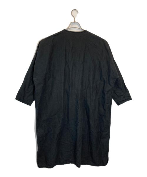 homspun（ホームスパン）homspun (ホームスパン) リネンバイオ チャイナワンピース ブラック サイズ:SIZE Lの古着・服飾アイテム