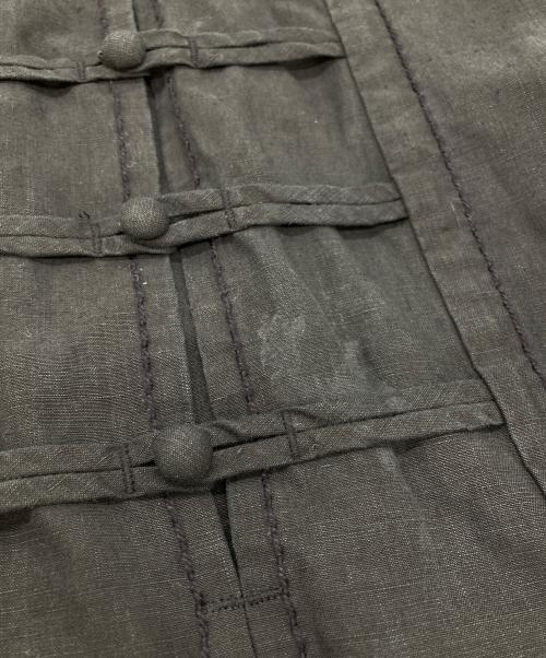 homspun（ホームスパン）homspun (ホームスパン) リネンバイオ チャイナワンピース ブラック サイズ:SIZE Lの古着・服飾アイテム