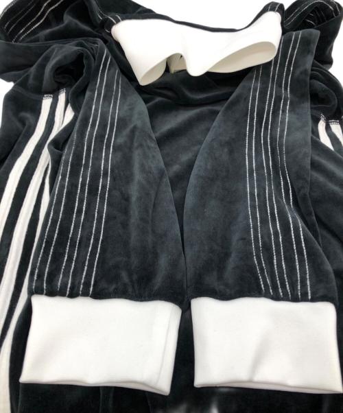 adidas（アディダス）adidas (アディダス) ALEXANDER WANG (アレキサンダーワン) Velour Logo Polo Long Sleeve Top ブラック サイズ:J 2XOの古着・服飾アイテム