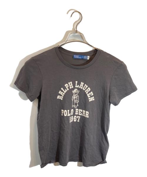 POLO RALPH LAUREN（ポロ・ラルフローレン）POLO RALPH LAUREN (ポロ・ラルフローレン) ベア ロゴ コットン ジャージーTシャツ ブラック サイズ:SIZE Lの古着・服飾アイテム