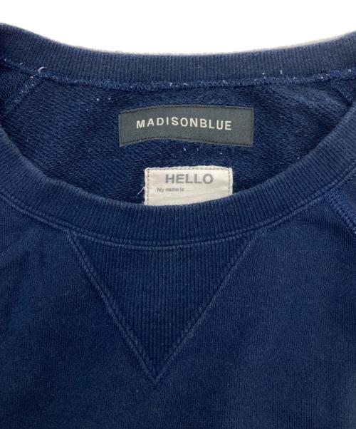 MADISON BLUE（マディソンブルー）MADISON BLUE (マディソンブルー) HELLO SWEAT L/S URAKE DYED ネイビー サイズ:SIZE 01の古着・服飾アイテム