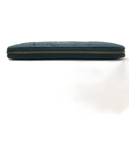 CELINE（セリーヌ）CELINE (セリーヌ) パイソンラウンドファスナー長財布 ブルー サイズ:下記参照の古着・服飾アイテム