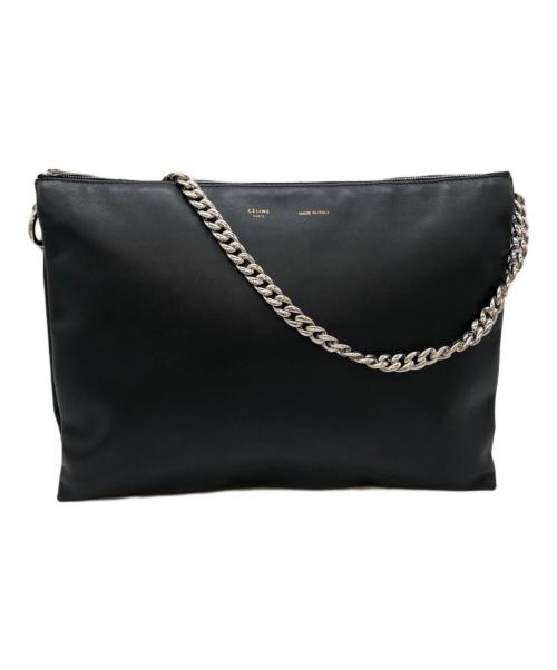 CELINE（セリーヌ）CELINE (セリーヌ) チェーンショルダーバッグ ブラックの古着・服飾アイテム
