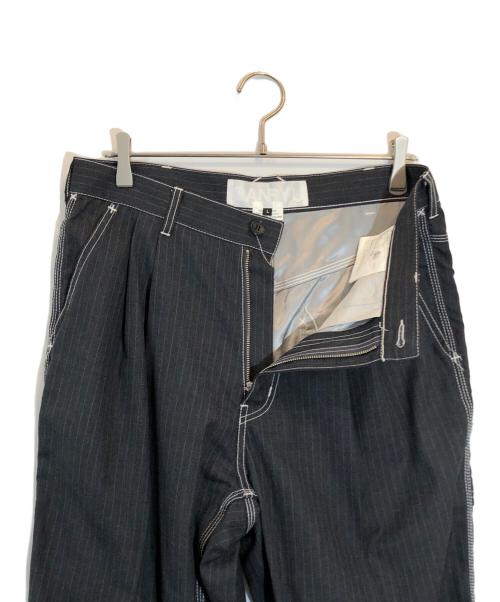 GANRYU（ガンリュウ）GANRYU (ガンリュウ) COMME des GARCONS (コムデギャルソン) ストライプパンツ グレー サイズ:SIZE Lの古着・服飾アイテム