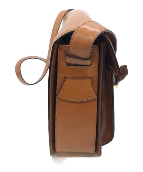 CELINE（セリーヌ）CELINE (セリーヌ) レザーショルダーバッグ ブラウンの古着・服飾アイテム