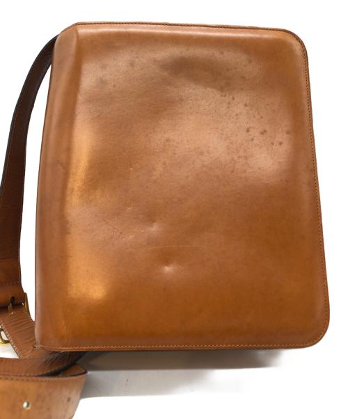 CELINE（セリーヌ）CELINE (セリーヌ) レザーショルダーバッグ ブラウンの古着・服飾アイテム