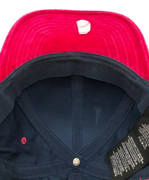 GUCCI（グッチ）GUCCI (グッチ) MLB (エムエルビー) ベロアヤンキースキャップ ショッキングピンク サイズ:SIZE 57-61の古着・服飾アイテム