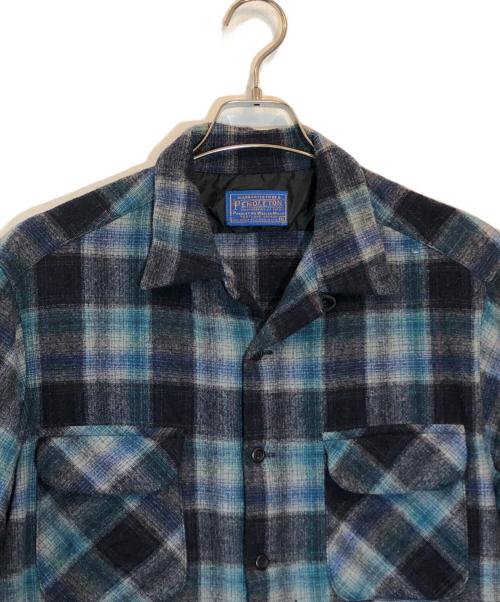 PENDLETON（ペンドルトン）PENDLETON (ペンドルトン) ウールチェックシャツ ネイビー×グリーン サイズ:SIZE XLの古着・服飾アイテム