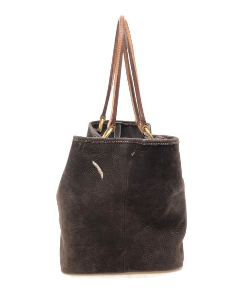 MIU MIU（ミュウミュウ）MIU MIU (ミュウミュウ) レザートートバッグ ブラウンの古着・服飾アイテム