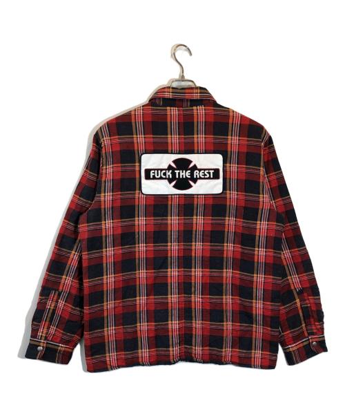SUPREME（シュプリーム）Supreme (シュプリーム) Independent Quilted Flannel Shirt レッド サイズ:SIZE Lの古着・服飾アイテム