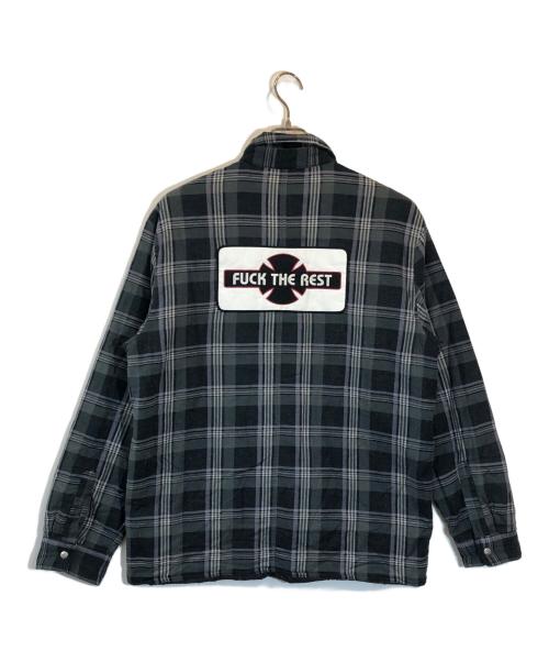 SUPREME（シュプリーム）Supreme (シュプリーム) Independent Quilted Flannel Shirt グレー サイズ:SIZE Lの古着・服飾アイテム