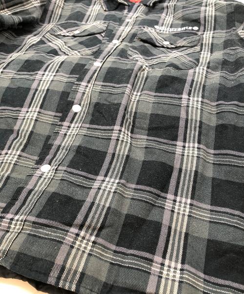 SUPREME（シュプリーム）Supreme (シュプリーム) Independent Quilted Flannel Shirt グレー サイズ:SIZE Lの古着・服飾アイテム