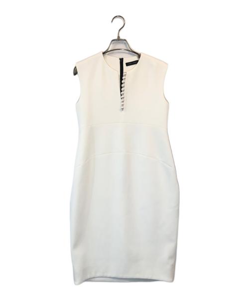 YOKO CHAN（ヨーコチャン）YOKO CHAN (ヨーコチャン) パールスリットワンピース ホワイト サイズ:３６の古着・服飾アイテム