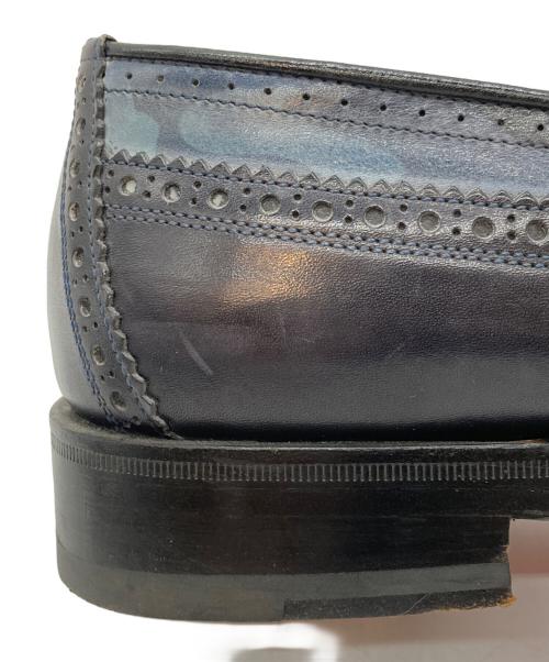 Santoni（サントーニ）Santoni (サントーニ) ウイングチップタッセルローファー ブラック サイズ:6の古着・服飾アイテム