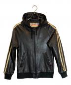 Schottショット）の古着「ラムレザートラックパーカー」｜ブラック