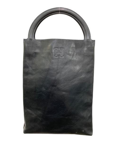 HIROFU（ヒロフ）HIROFU (ヒロフ) レザートートバッグ ブラックの古着・服飾アイテム