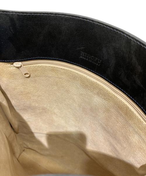 HIROFU（ヒロフ）HIROFU (ヒロフ) レザートートバッグ ブラックの古着・服飾アイテム