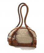 gentenゲンテン）の古着「キャンバスレザートートバッグ」｜ブラウン