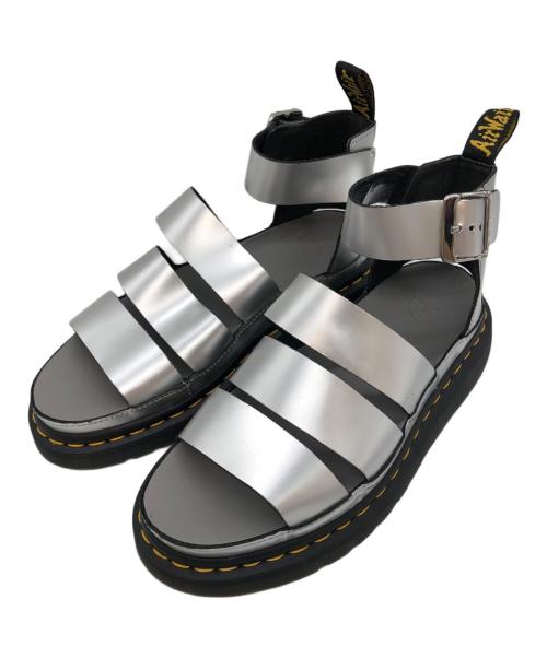 Dr.Martens（ドクターマーチン）Dr.Martens (ドクターマーチン) CLARISSA II SILVER METALLIC CALF SANDALS シルバー サイズ:SIZE UK6の古着・服飾アイテム