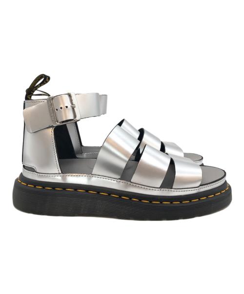 Dr.Martens（ドクターマーチン）Dr.Martens (ドクターマーチン) CLARISSA II SILVER METALLIC CALF SANDALS シルバー サイズ:SIZE UK6の古着・服飾アイテム