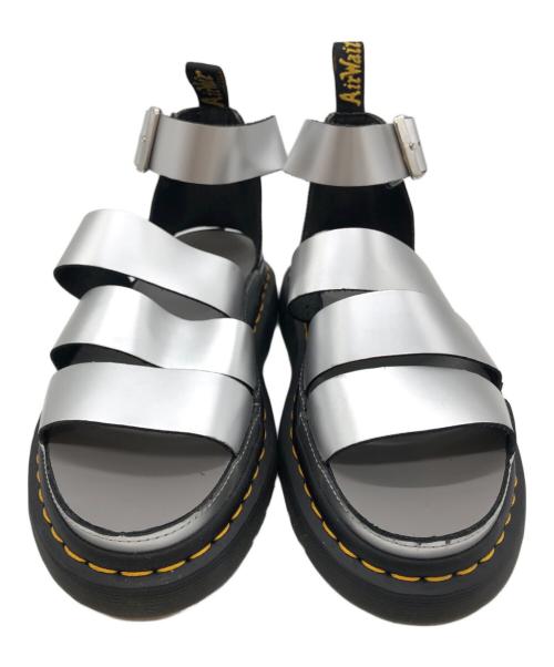 Dr.Martens（ドクターマーチン）Dr.Martens (ドクターマーチン) CLARISSA II SILVER METALLIC CALF SANDALS シルバー サイズ:SIZE UK6の古着・服飾アイテム