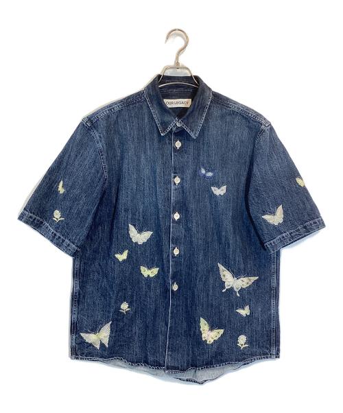 OUR LEGACY（アワーレガシー）OUR LEGACY (アワーレガシー) BEYOND SHIRT SHORTSLEEVE / WESTEM BLUE BUTTERFLY インディゴ サイズ:SIZE 46の古着・服飾アイテム