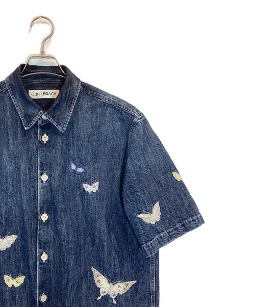 OUR LEGACY（アワーレガシー）OUR LEGACY (アワーレガシー) BEYOND SHIRT SHORTSLEEVE / WESTEM BLUE BUTTERFLY インディゴ サイズ:SIZE 46の古着・服飾アイテム