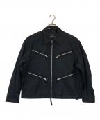 ALMOSTBLACKオールモストブラック）の古着「ジップジャケット」｜ブラック