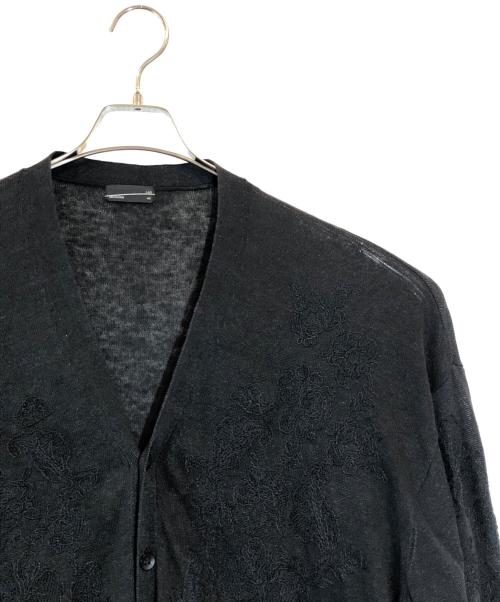 LAD MUSICIAN（ラッドミュージシャン）LAD MUSICIAN (ラッドミュージシャン) デザインニットカーディガン ブラック サイズ:SIZE 44の古着・服飾アイテム