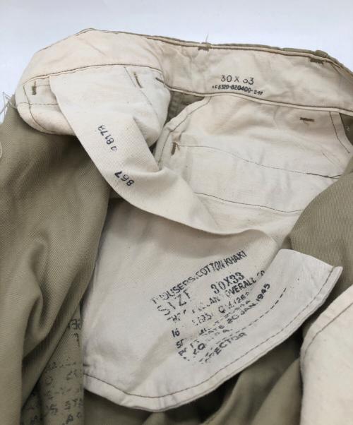 US ARMY（ユーエスアーミー）US ARMY (ユーエスアーミー) M-45 ARMY TROUSERS カーキ サイズ:SIZE 30/33の古着・服飾アイテム