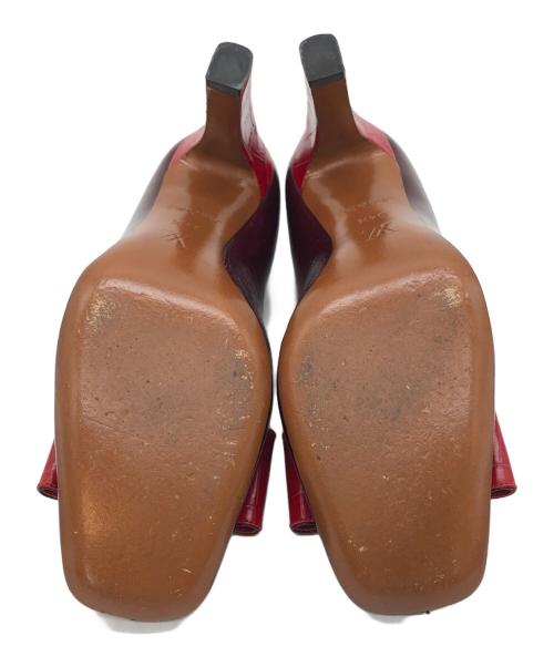 LOUIS VUITTON（ルイヴィトン）LOUIS VUITTON (ルイ ヴィトン) エナメルパンプス レッド×ボルドー サイズ:SIZE 34 1/2の古着・服飾アイテム