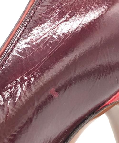 LOUIS VUITTON（ルイヴィトン）LOUIS VUITTON (ルイ ヴィトン) エナメルパンプス レッド×ボルドー サイズ:SIZE 34 1/2の古着・服飾アイテム