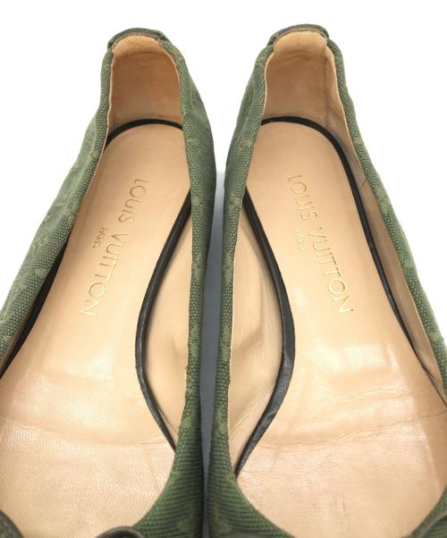 LOUIS VUITTON（ルイ ヴィトン）LOUIS VUITTON (ルイ ヴィトン) モノグラムバレエシューズ グリーン サイズ:SIZE 35の古着・服飾アイテム