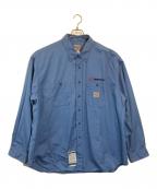 CarHarttカーハート）の古着「企業ロゴワークシャツ」｜ブルー